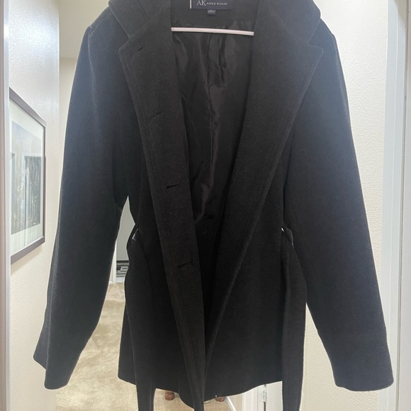 Macys - Beautiful dark gray Ann Klein coat with pockets. - Picture 2 of 6